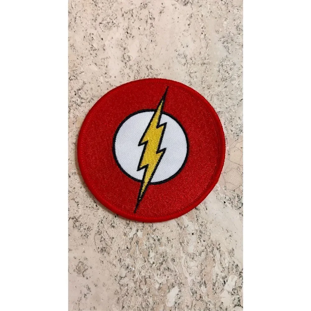 Justice League DC Comics The Flash Appliqué Sew On Patch‎ Black Red